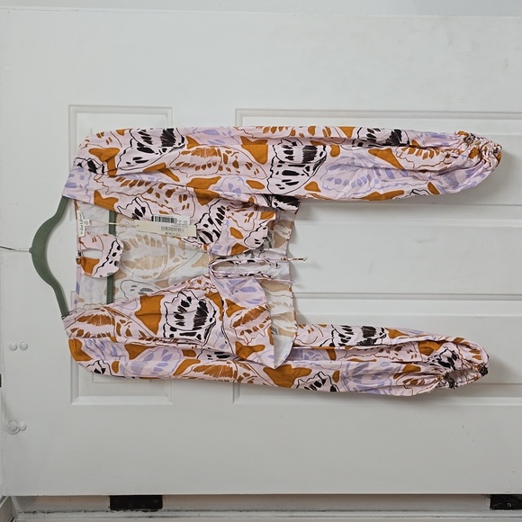 Esmeralda Crop Top in Orange FOR LOVE & LEMONS - Picture 2 of 13